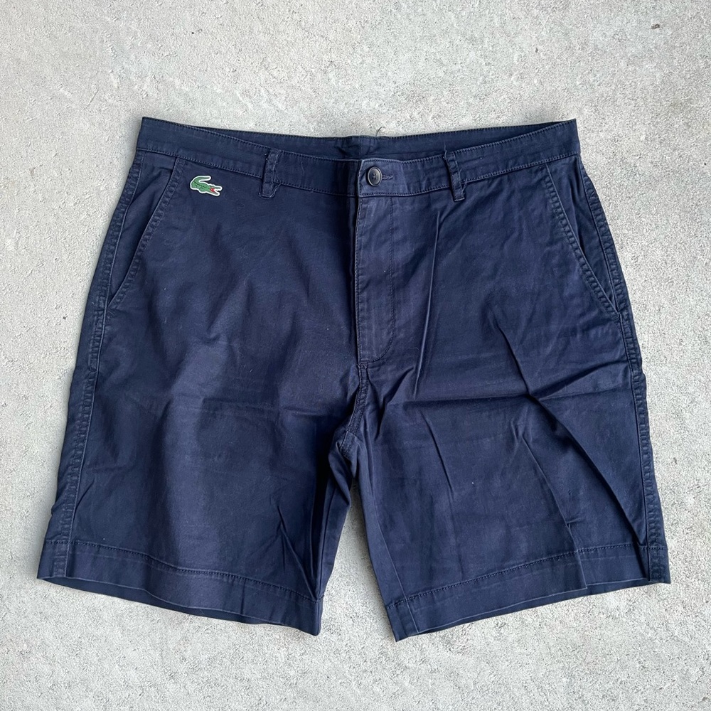 Lacoste Blue Flat Front Shorts